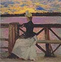 Marie Gallen on the Kuhmoniemi Bridge